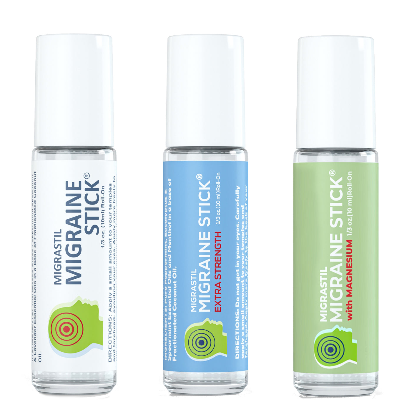 Migraine Stick Super Bundle with Original, Extra Strength, and Magnesium Migraine Sticks