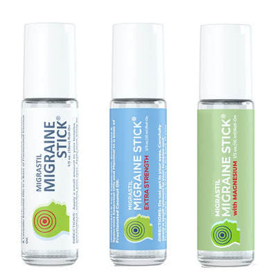 Migraine Stick Super Bundle with Original, Extra Strength, and Magnesium Migraine Sticks